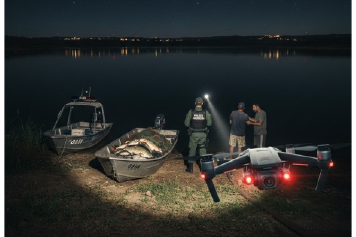 Cerco fechado em Três Marias: Pesca predatória gera multa de R$ 24 mil e polícia usa drones térmicos