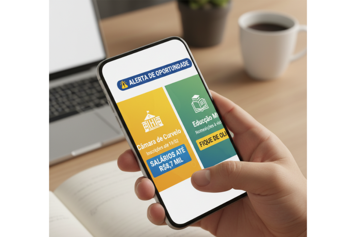 Oportunidades: Concurso da Câmara de Curvelo entra na reta final e Governo de Minas inicia nomeações na Educação